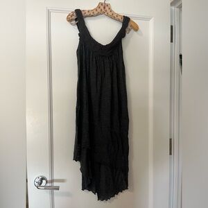 Free People gray soft sheer midi dress